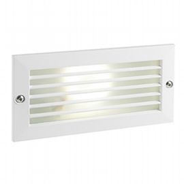 Applique da incasso in alluminio pressofuso con diffusore in vetro satinato bianco