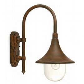 Applique in alluminio pressofuso con diffusore trasparente - Altezza max 150mm - Alimentazione 230V - Potenza max 60W