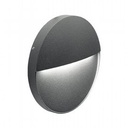 Applique tonda in alluminio pressofuso con diffusore satinato - 6W, 680 lumen - Luce calda