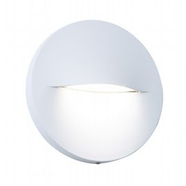 Applique tonda in alluminio pressofuso con diffusore satinato - Luce naturale grafite
