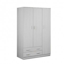 Armadio tre ante due cassetti Eucalipto 115x52x h180 cm