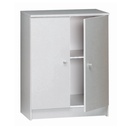 Armadio Multiuso Basso Due Ante Bianco 62x34x h80 cm