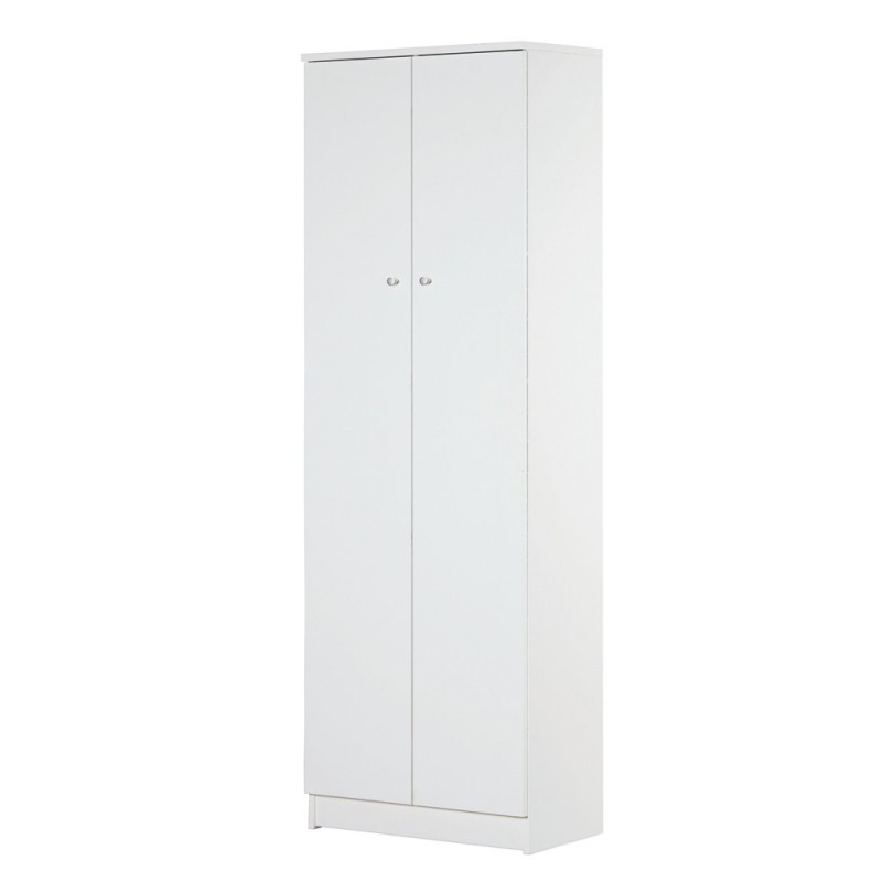Armadio Multiuso a Due Ante Bianco 62x34x h182 cm