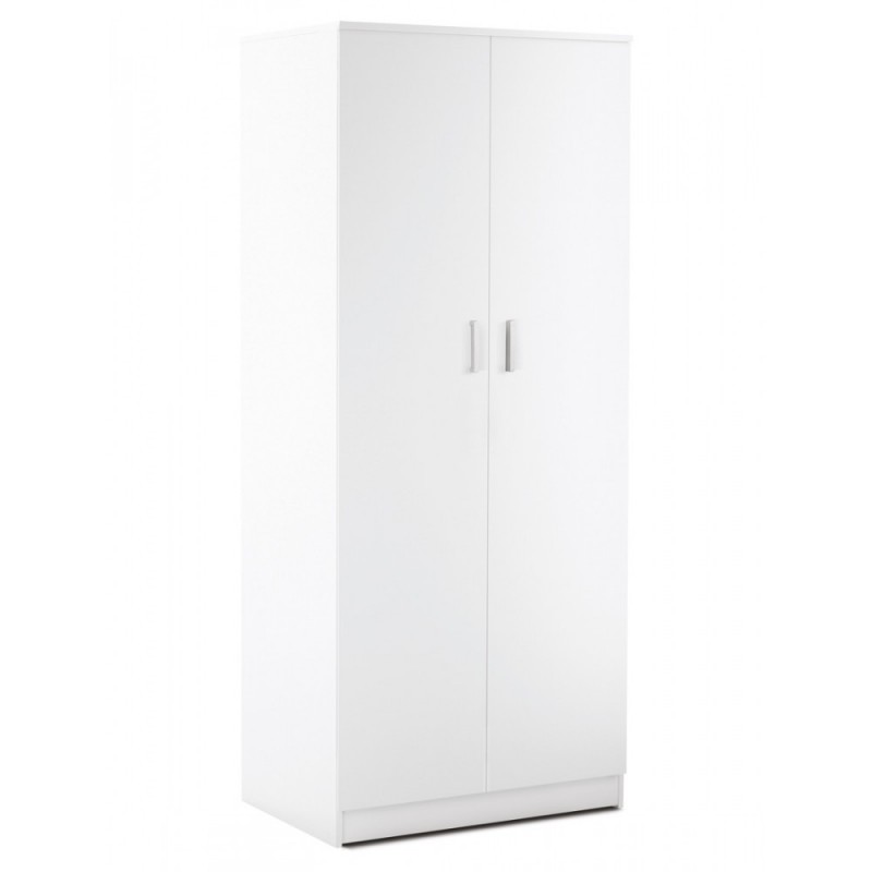 Armadio multiuso con due ante Bianco 77x52x h182 cm