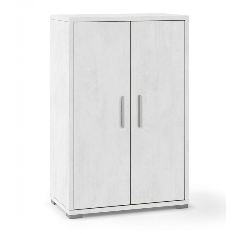Armadio multiuso con due ante in Bianco Ossido 71x41x h110 cm