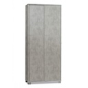 Armadio multiuso con ante scorrevoli e ripiani Beton Cemento 82x41x h190 cm
