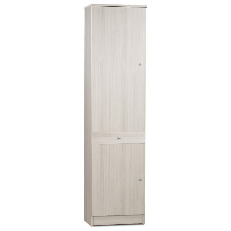 Armadio Multiuso Due Ante Un Cassetto Eucalipto 46x34x h183 cm