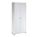 Armadio Multiuso Slim Due Ante Otto Ripiani Bianco Cenere 83x29x h190 cm