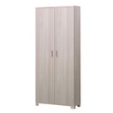Armadio slim multiuso con due ante e otto ripiani Olmo Chiaro 83x29x h190 cm