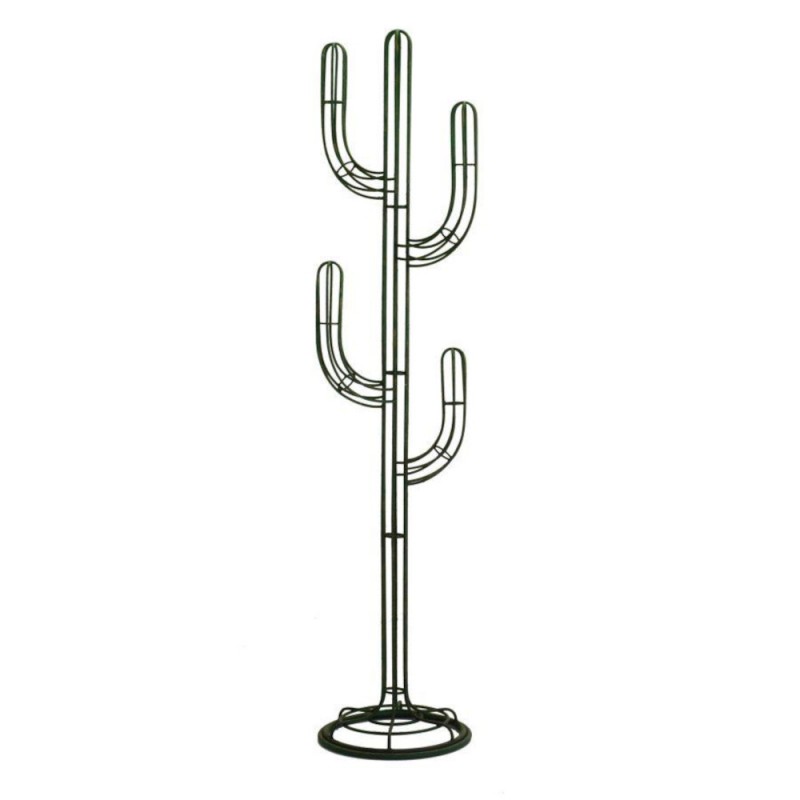 Attaccapanni a forma di cactus verde in metallo h185 cm