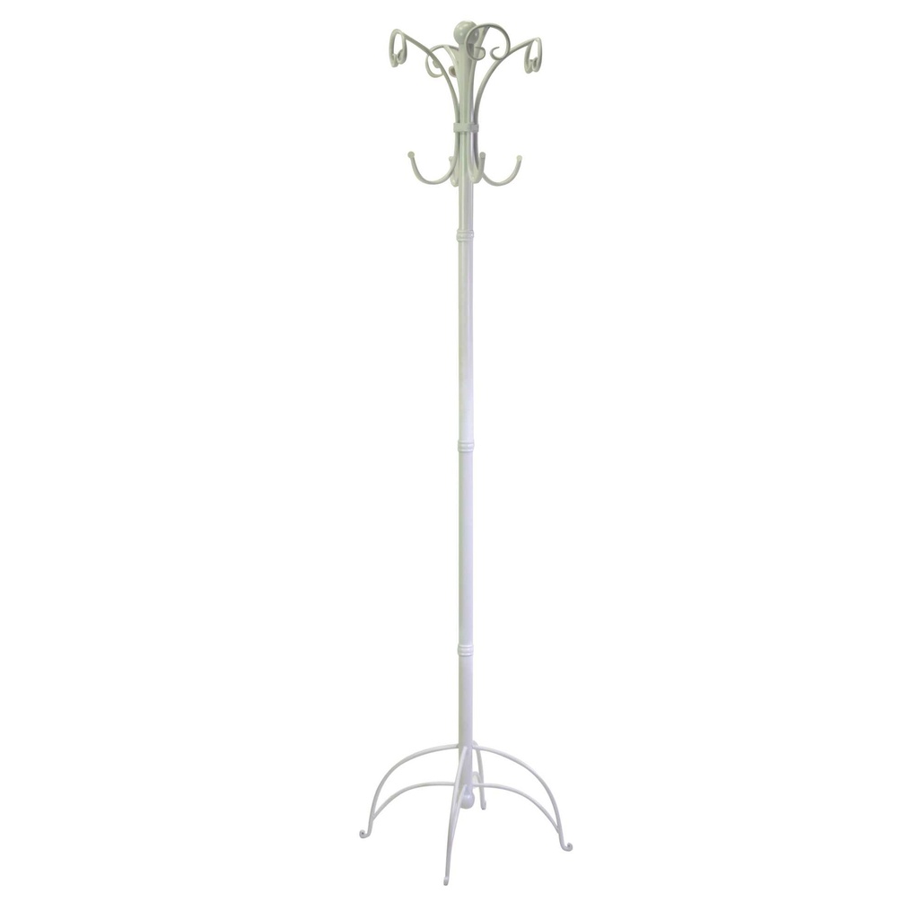 Attaccapanni a stelo metallo bianco 45x45x180 cm