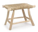 Sgabello BELINDA H45 in radici di teak e acciaio