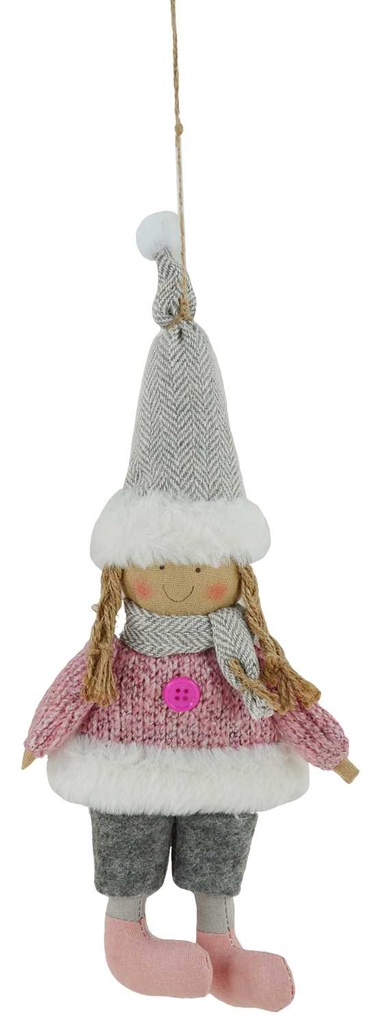 Abito rosa con sciarpa per bambina - 12 x 2 x 35 cm