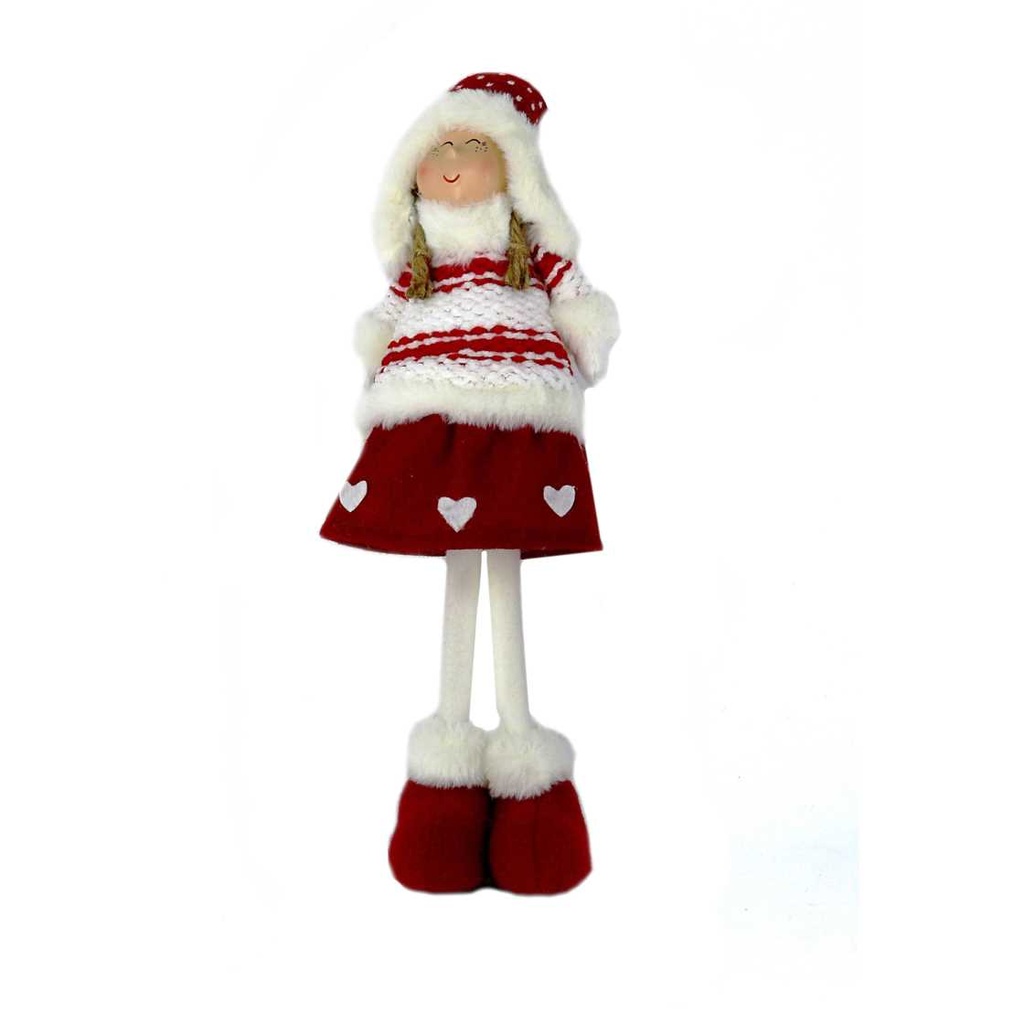 Bambina in tessuto rosso cm17x8h59