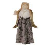 Bambolina in tessuto grigio cm16x7h23