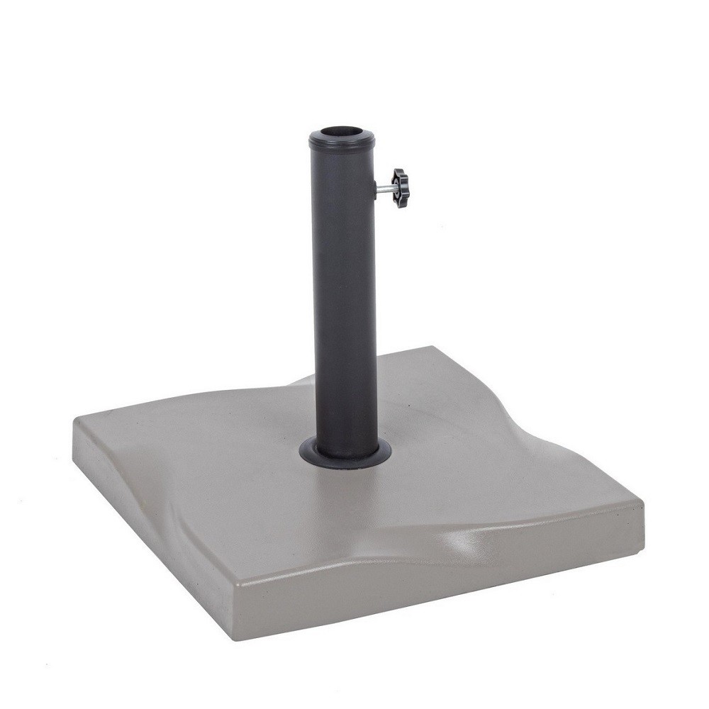 Base ombrellone quadrata cemento Salonicco 25 kg 44,5 x 44,5 x 37,5 cm