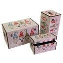 Baule ecopelle rettangolare per 1-3 gnomi cm59x36h33