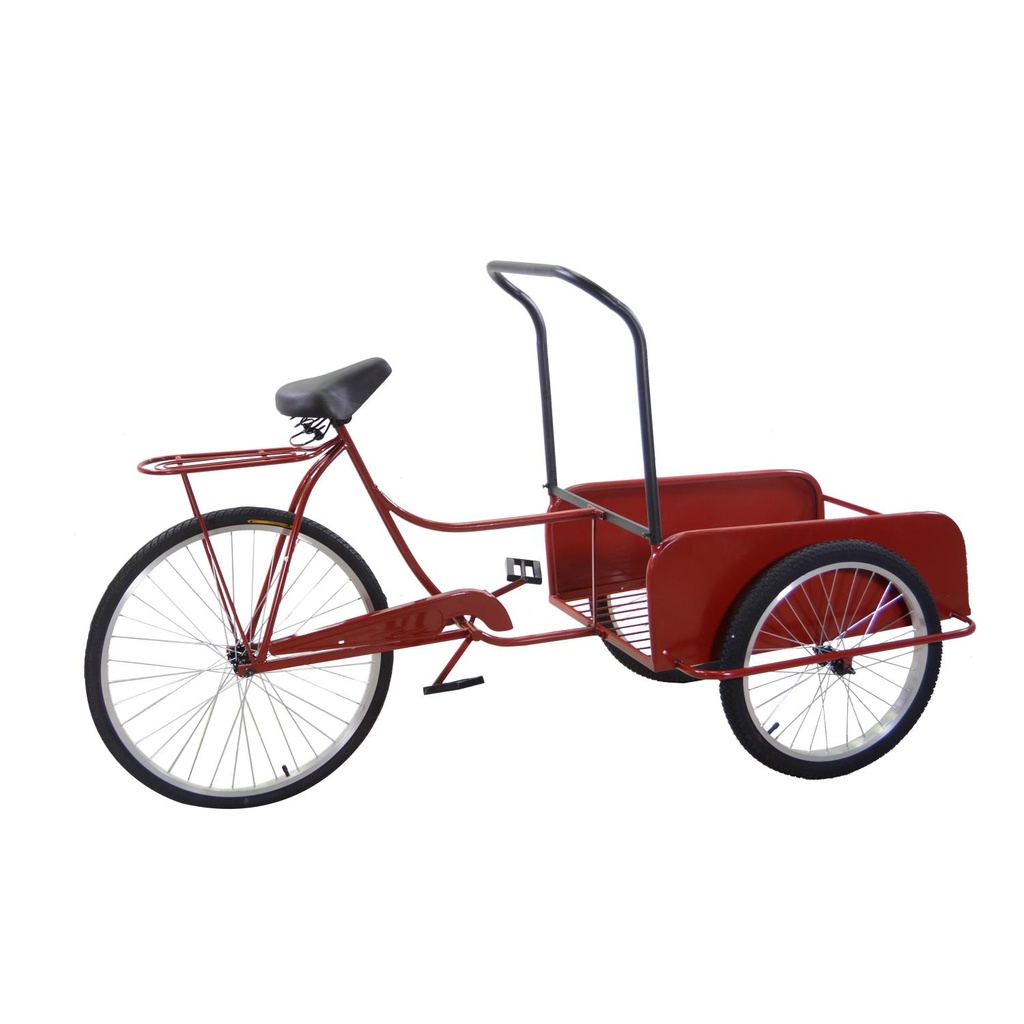 Bicicletta in metallo rosso, dimensioni 187x79x95 cm