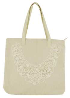 Borsa decoro pizzo cm. 44,5 x 11 x 54,5