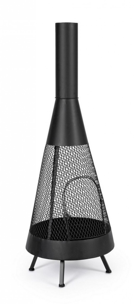 Braciere Efesto To Nero - 50x138 cm - Acciaio Verniciato a Polvere Resistente alle Alte Temperature