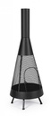 Braciere Efesto To Nero - 50x138 cm - Acciaio Verniciato a Polvere Resistente alle Alte Temperature