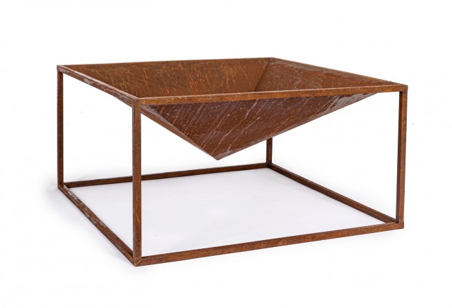 Braciere Quadrato Illinois Qu Ruggine 60x60