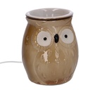 Bruciaessenze ceramica gufo con spina ø9,5x13,5 cm