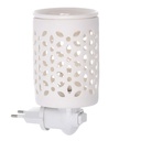 Bruciaessenze Plug Ceramica Traforato Bianco 10,3x7,2x14 cm