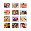 Calamita ceramica 12 pezzi assortiti frutta con display cm7,5x7,5