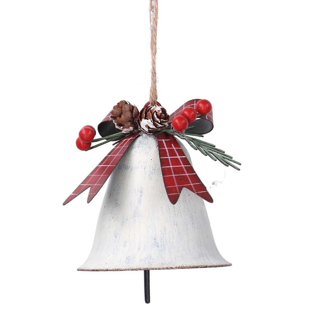 Campana Metallo Bianco 11x10x8 cm