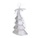 Candela albero argento in paraffina cm7h18,5