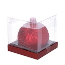 Candela Sfera in Paraffina Rossa ø9h9 - 21 Ore di Combustione