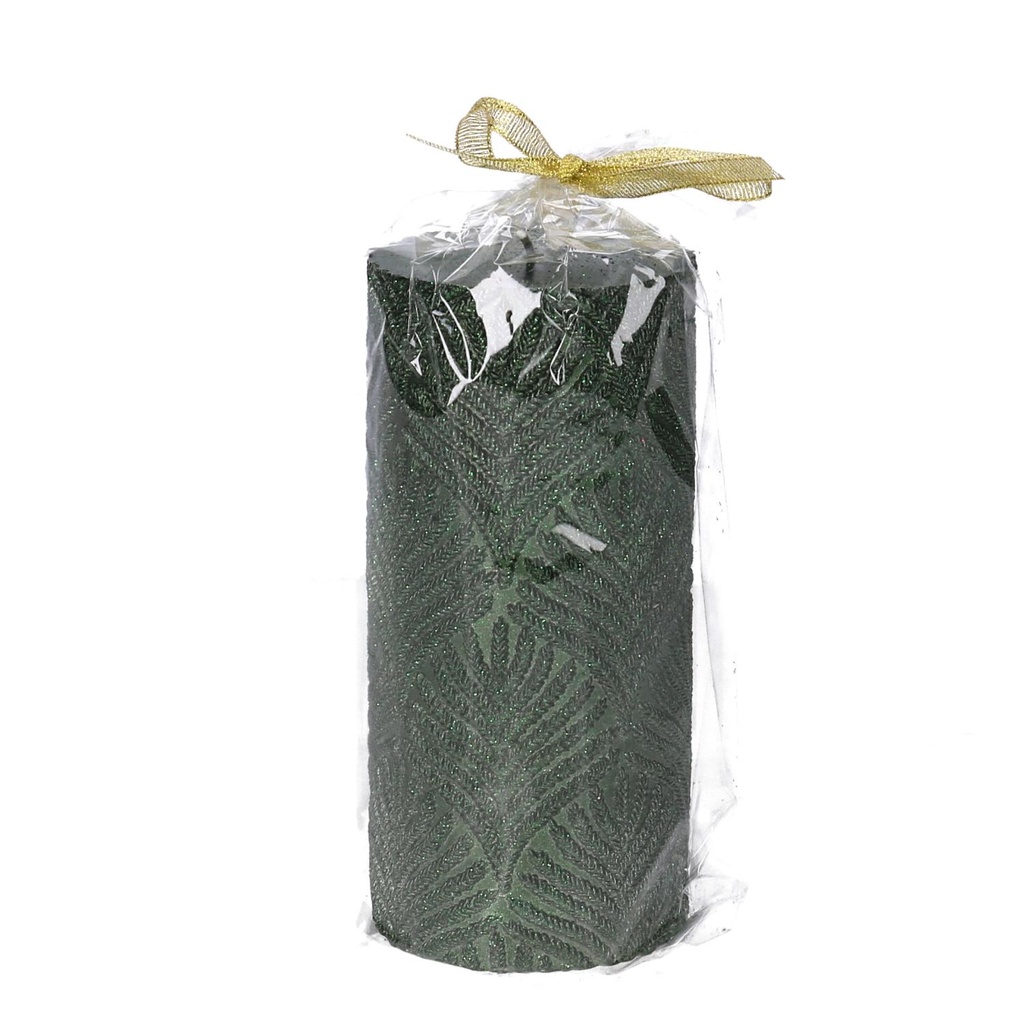 Candela verde in paraffina ø7h15