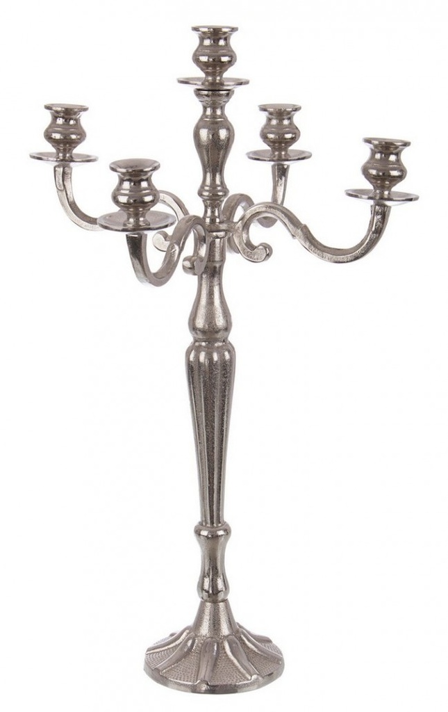 Candelabro Laryn 5Fuochi Argento H70