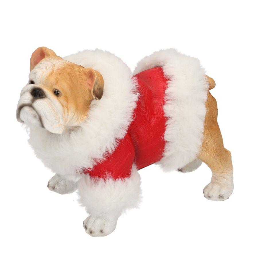 Cane in resina con cappotto - Dimensioni 14x8x11 cm