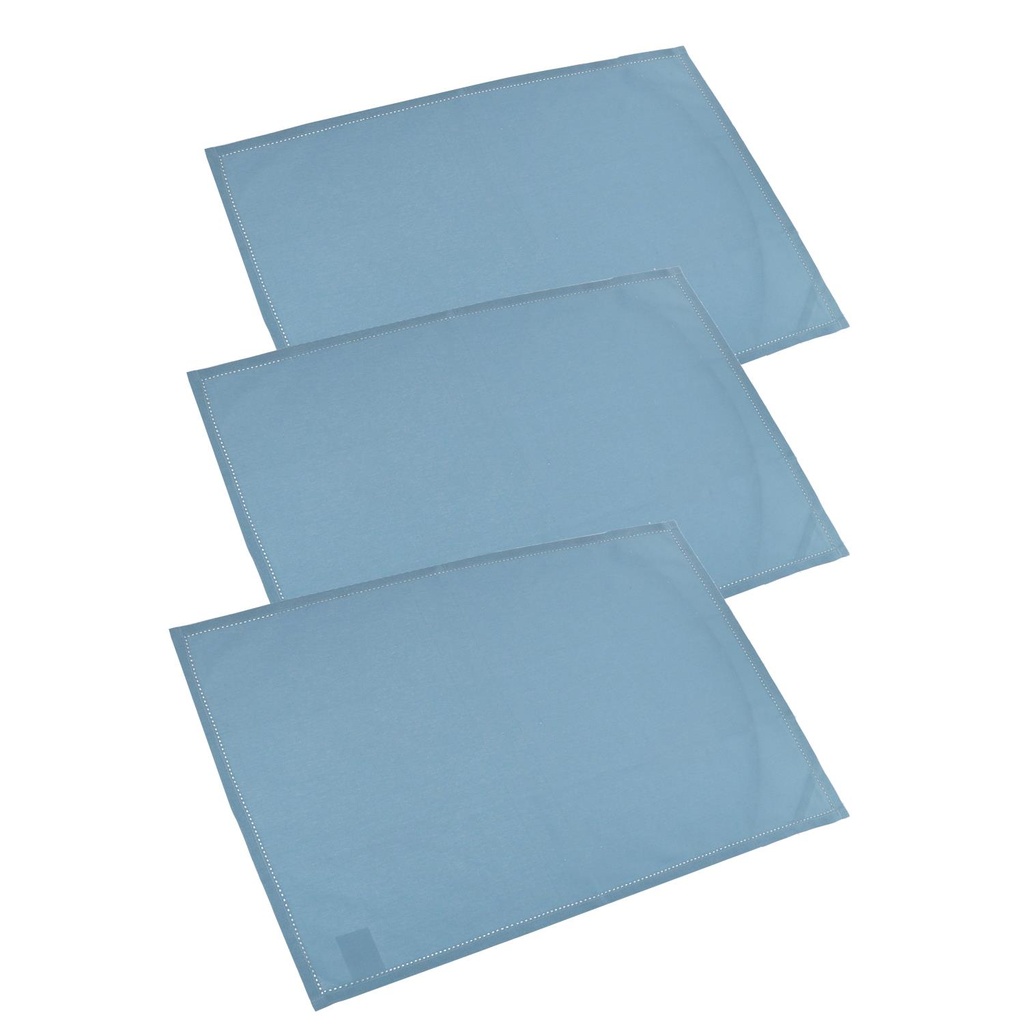 Set 3 pezzi Canovaccio Juliette Blu 50x70 cm