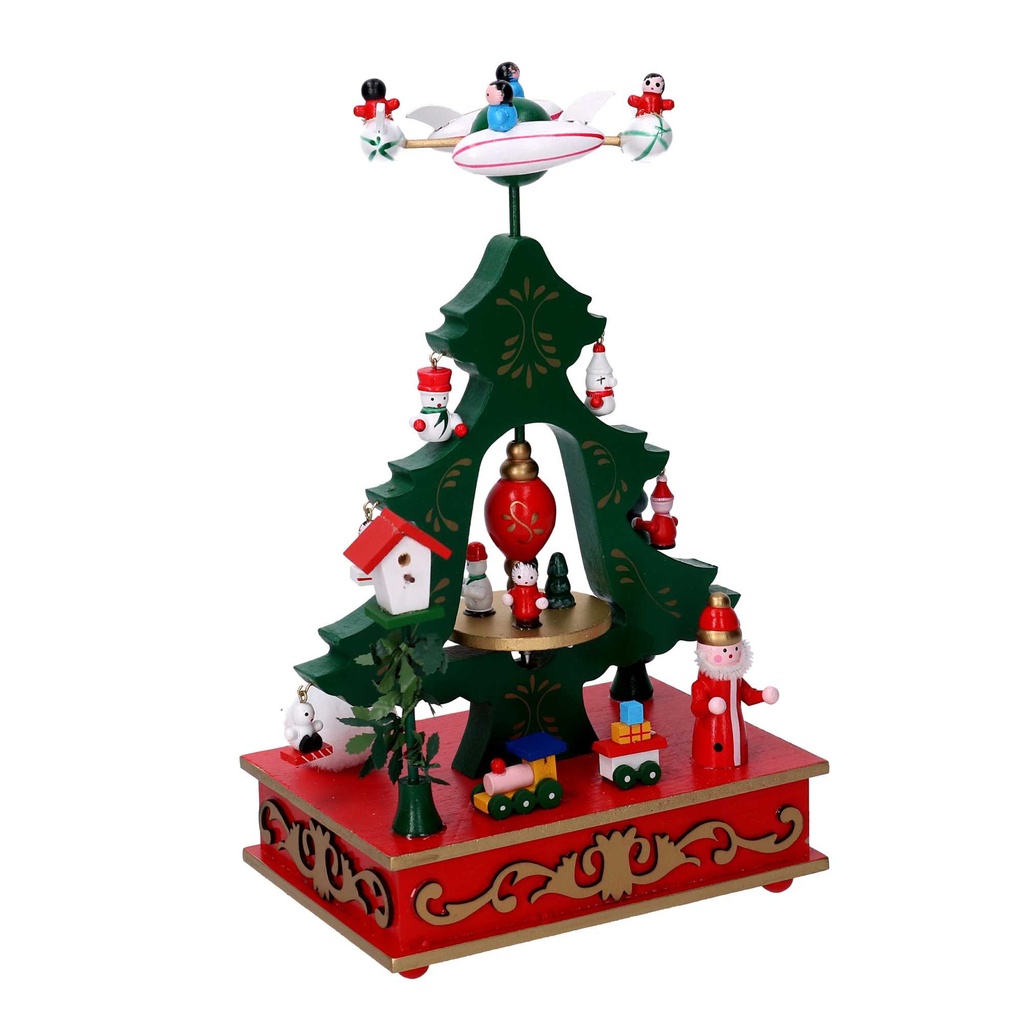 Carillon albero in legno 17x12x29 cm
