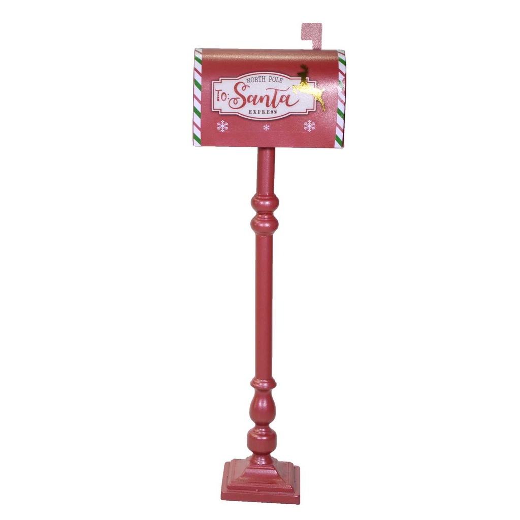 Cassetta Posta Metallo Rosso 32,5x16x100 cm