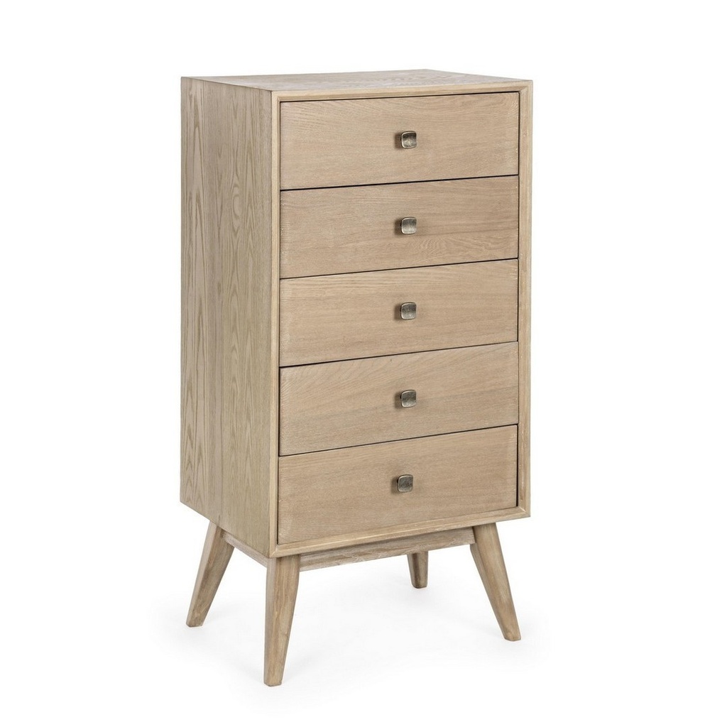 Cassettiera 5 Cassetti Alannis Design Minimal - 48x35x99 cm