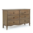 Cassettiera classica con 6 cassetti - Domitille - Dimensioni: 125x41.6x80 cm