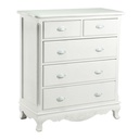 Cassettiera Basilea 5 cassetti bianco anticato - Dimensioni: 85,5x40x95,5 cm