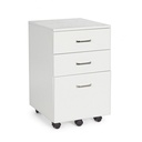 Cassettiera da ufficio tre cassetti Bianco Frassinato 40x44x h65 cm