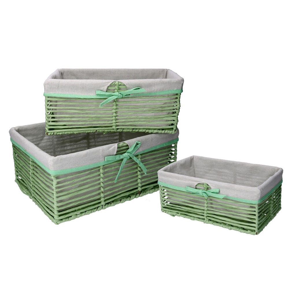 Cassetto in carta Hilary 1-3 verde chiaro 38x27x16 cm