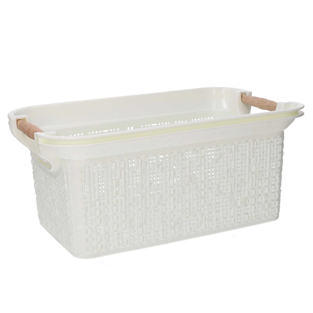 Cassetto Plastica Bianco Rettangolare 53x34h24,5 cm
