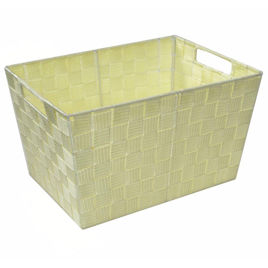 Cassetto in poliestere crema 35x25x20 cm
