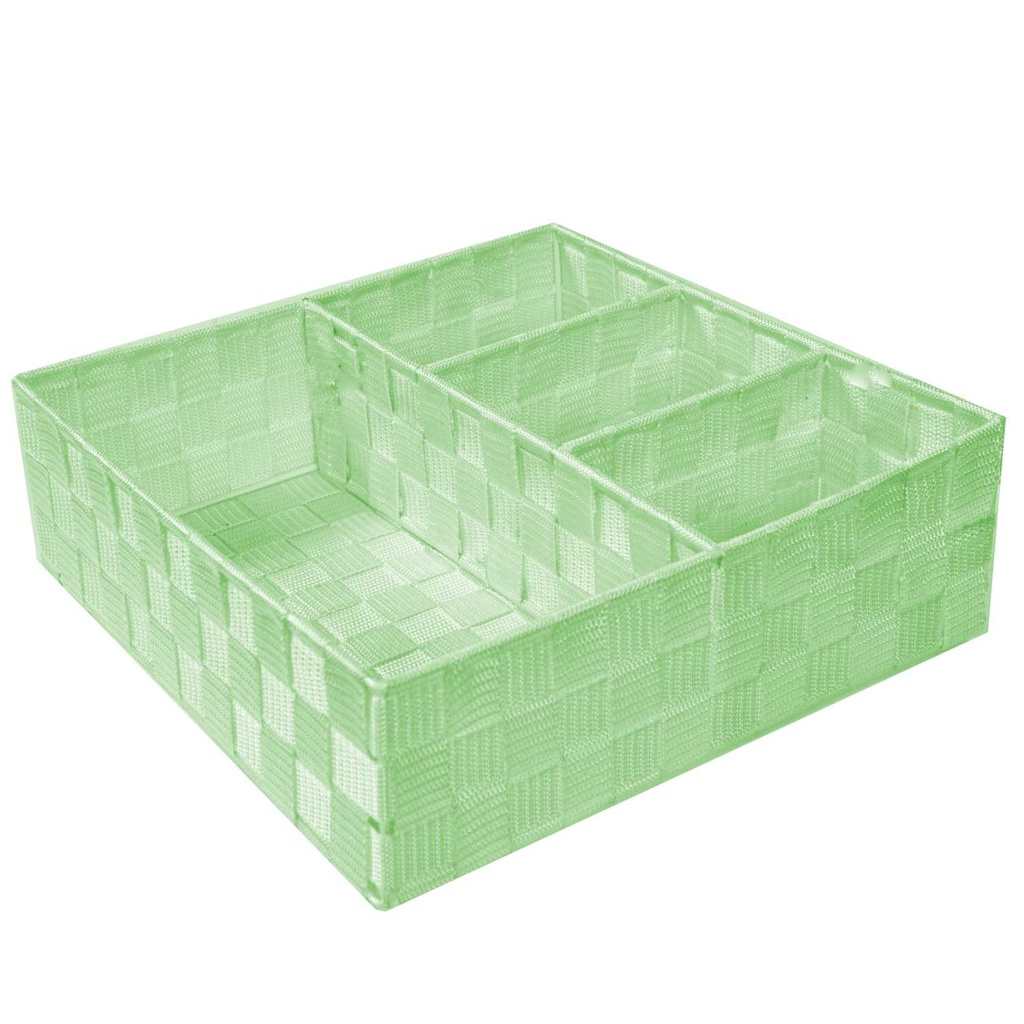 Cassetto Verde Chiaro Quadrato 32x32x10 cm in Poliestere