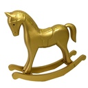 Cavallo a Dondolo in Legno Oro cm26,5x6,5h23