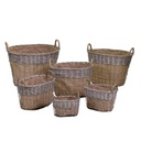 Cesta vimini grigio ovale cm54x42h38-53