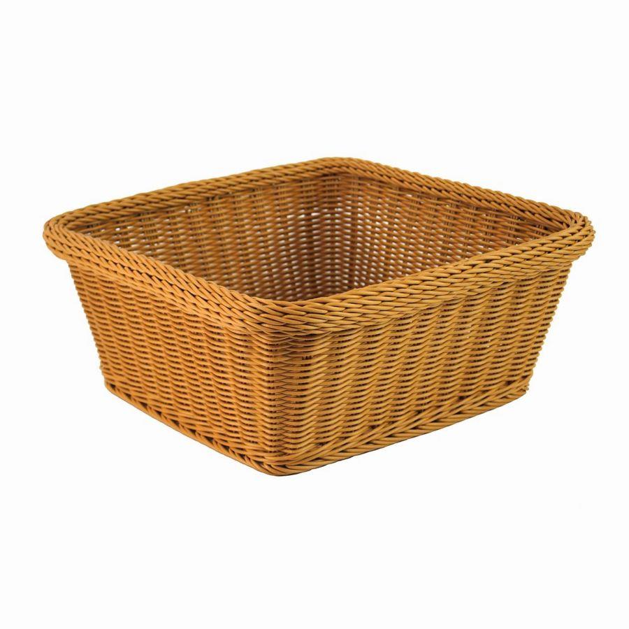 Cesta Espositore Polyrattan Francesina Marrone 38,5x38,5h17