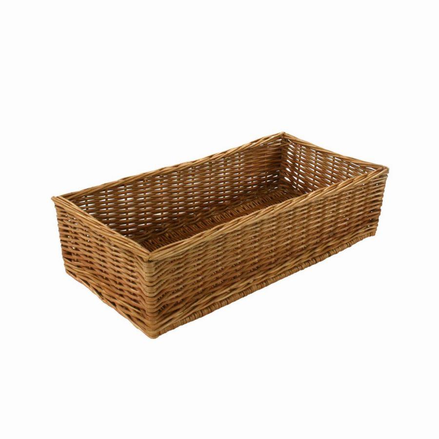 Cesta espositore vimini rettangolare cm60x30h15